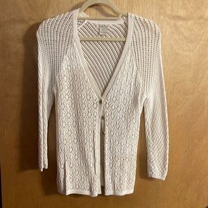 Beige button up sweater
